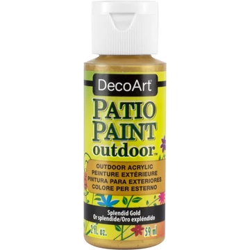 DecoArt Patio Paint Outdoor metál akrilfesték 59 ml - Splendid Gold