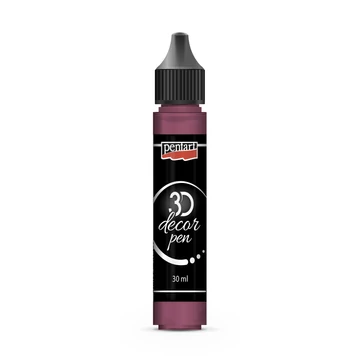 Pentart 3D dekortoll 30 ml - átlátszó rubinvörös