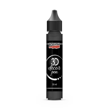 Pentart 3D dekortoll 30 ml - fekete