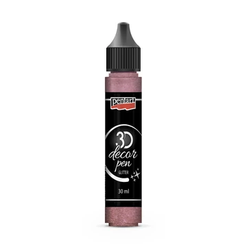 Pentart 3D dekortoll 30 ml - csillogó rózsaezüst