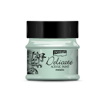 Pentart Delicate metál akrilfesték 50 ml - zöldezüst 