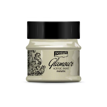 Pentart Glamour metál akrilfesték 50 ml - antikezüst