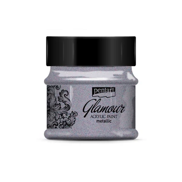 Pentart Glamour metál akrilfesték 50 ml - óezüst