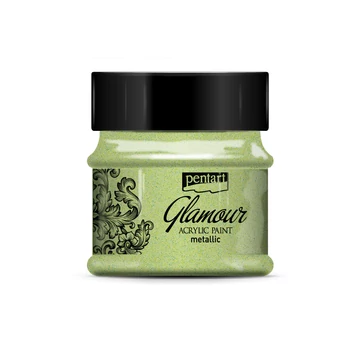 Pentart Glamour metál akrilfesték 50 ml - zöldarany