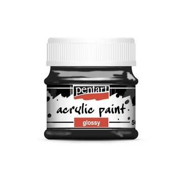 Pentart fényes akrilfesték 50ml - fekete