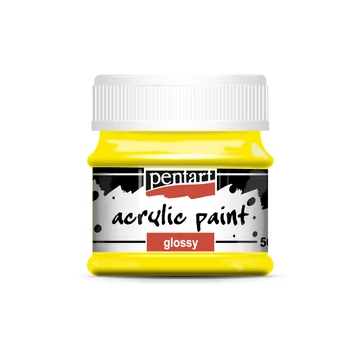Pentart fényes akrilfesték 50ml - sárga