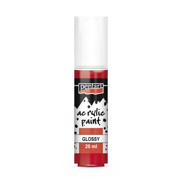 Pentart fényes akrilfesték 20ml - rúzspiros