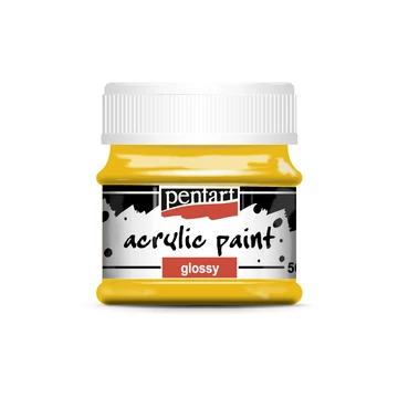 Pentart fényes akrilfesték 50ml - napsárga
