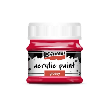 Pentart fényes akrilfesték 50ml - piros