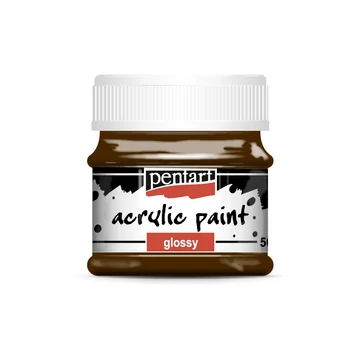 Pentart fényes akrilfesték 50ml - sötétbarna