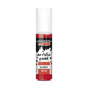 Pentart fényes akrilfesték 20ml - piros