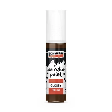 Pentart fényes akrilfesték 20ml - sötétbarna