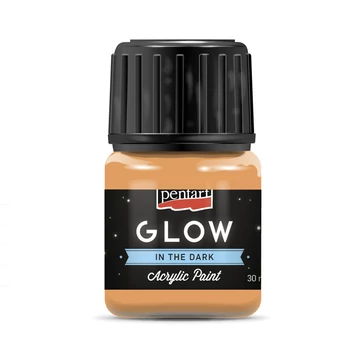 Pentart Glow sötétben világító akrilfesték 30 ml - narancs