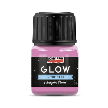Pentart Glow sötétben világító akrilfesték 30 ml - pink