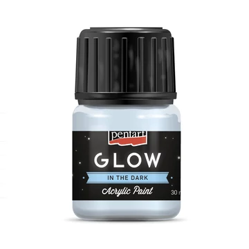 Pentart Glow sötétben világító akrilfesték 30 ml - kékesfehér