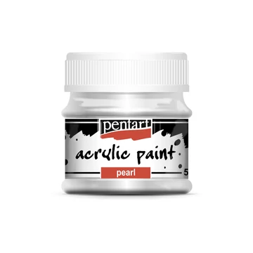 Pentart gyöngyház akrilfesték 50ml - ezüst