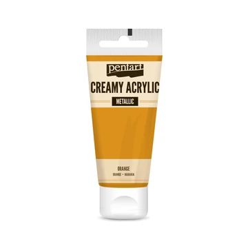 Pentart krémes metál akrilfesték 60 ml - narancs