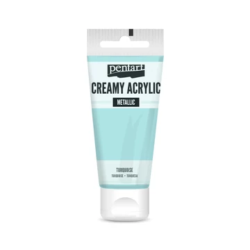 Pentart krémes metál akrilfesték 60 ml - türkiz