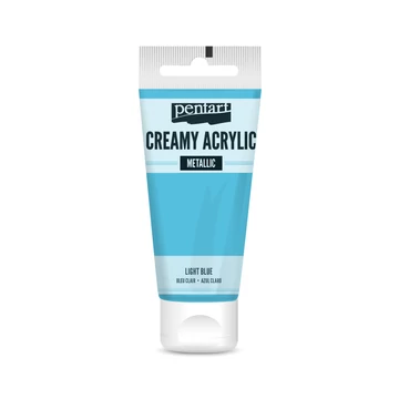 Pentart krémes metál akrilfesték 60 ml - világoskék
