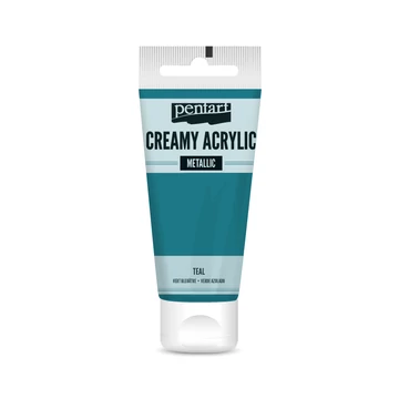 Pentart krémes metál akrilfesték 60 ml - zöldeskék