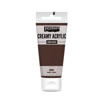 Pentart krémes selyemfényű akrilfesték 200 ml - barna