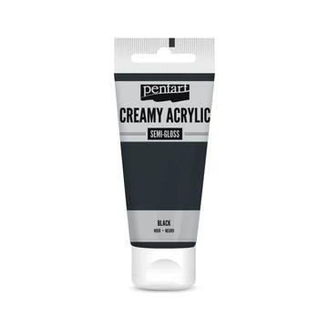 Pentart krémes selyemfényű akrilfesték 60 ml - fekete