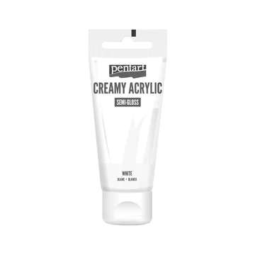 Pentart krémes selyemfényű akrilfesték 200 ml - fehér 