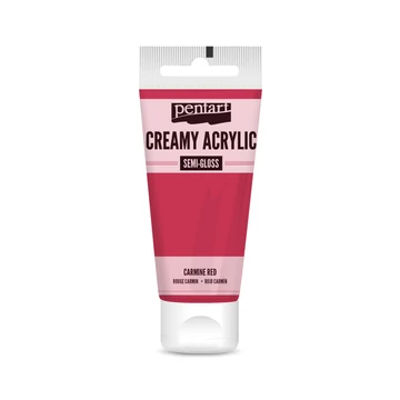 Pentart krémes selyemfényű akrilfesték 200 ml - kárminvörös