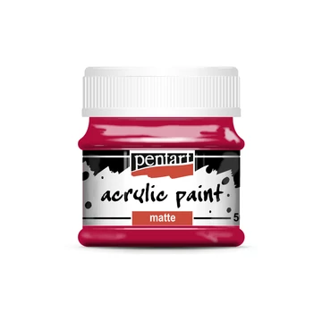 Pentart matt akrilfesték 50ml - kárminpiros