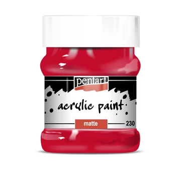 Pentart matt akrilfesték 230 ml - rúzspiros