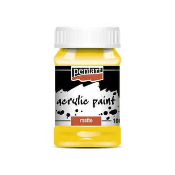 Pentart matt akrilfesték 100ml - napsárga
