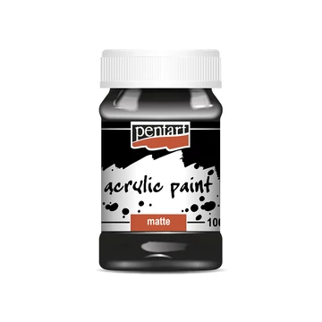 Pentart matt akrilfesték 100ml - fekete