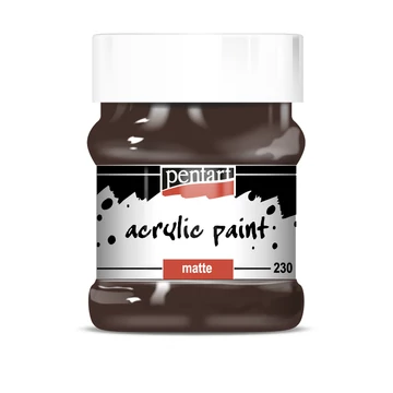 Pentart matt akrilfesték 230 ml - sötétbarna