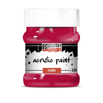Pentart matt akrilfesték 230 ml - kárminpiros