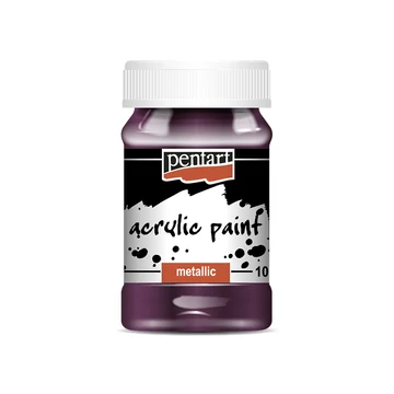 Pentart metál akrilfesték 100 ml - padlizsán