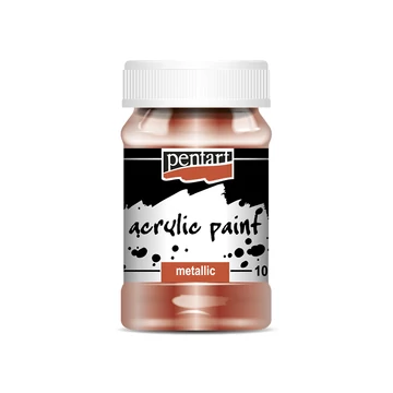 Pentart metál akrilfesték 100 ml - bronz