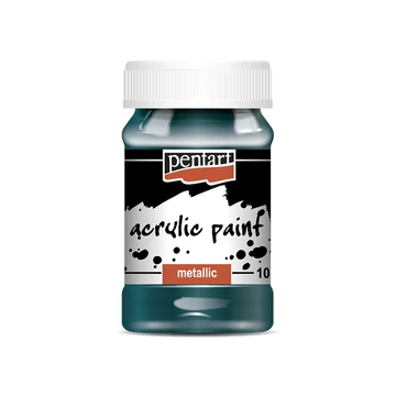 Pentart metál akrilfesték 100 ml - zöldeskék