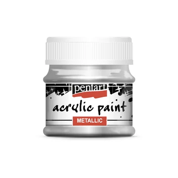 Pentart metál akrilfesték 50 ml - ezüst