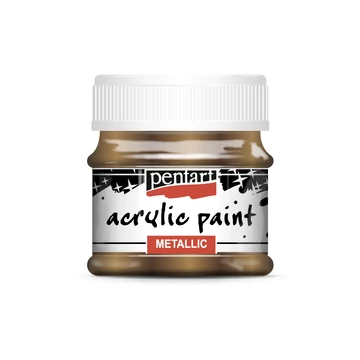 Pentart metál akrilfesték 50 ml - csillogó bronz