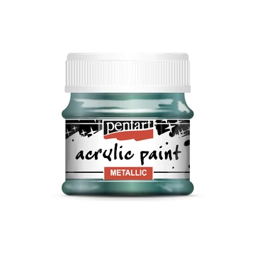 Pentart metál akrilfesték 50 ml - zöldeskék