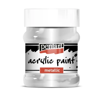 Pentart metál akrilfesték 230 ml - ezüst