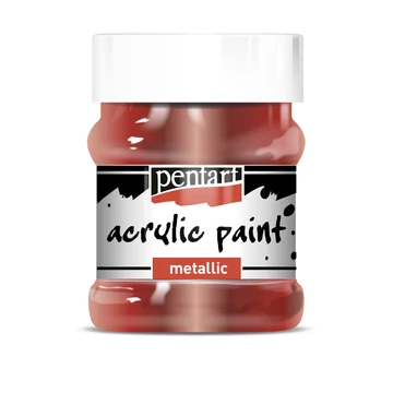 Pentart metál akrilfesték 230 ml - bordó