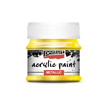 Pentart metál akrilfesték 50 ml - sárga