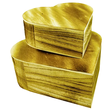 Doboz szett, 2 db-os szív alakú 22x19x8cm 
