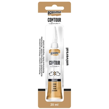 Pentart kontúrozó festék 20 ml - bronz