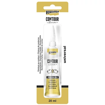 Pentart kontúrozó festék 20 ml - csillogó arany