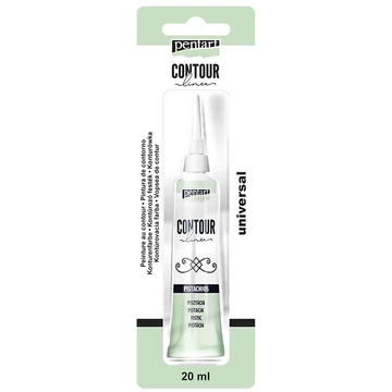 Pentart kontúrozó festék 20 ml - gyöngyház pisztácia