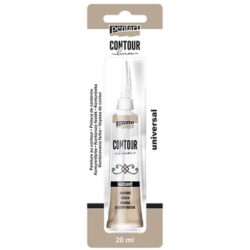 Pentart kontúrozó festék 20 ml - gyöngyház mogyoró
