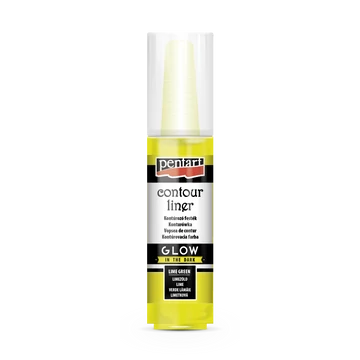 Pentart kontúrozó festék Glow in the dark 20 ml - limezöld