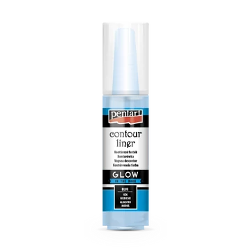 Pentart kontúrozó festék Glow in the dark 20 ml - kék